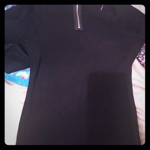 Black Ribbed Sweater Dress